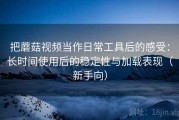把蘑菇视频当作日常工具后的感受：长时间使用后的稳定性与加载表现（新手向）
