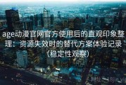 age动漫官网官方使用后的直观印象整理：资源失效时的替代方案体验记录（稳定性观察）