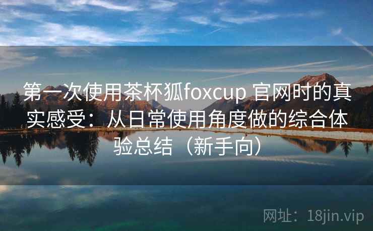 第一次使用茶杯狐foxcup 官网时的真实感受：从日常使用角度做的综合体验总结（新手向）