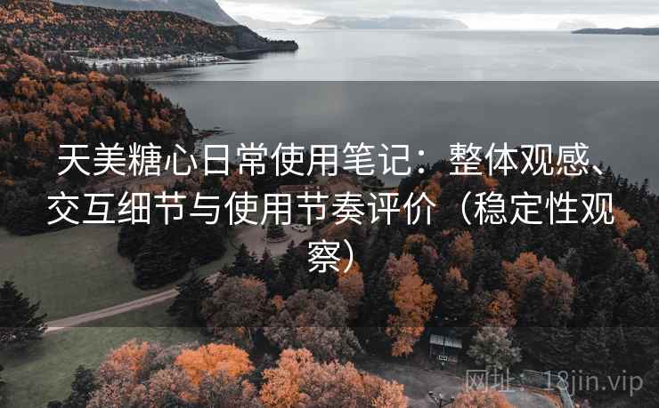 天美糖心日常使用笔记：整体观感、交互细节与使用节奏评价（稳定性观察）