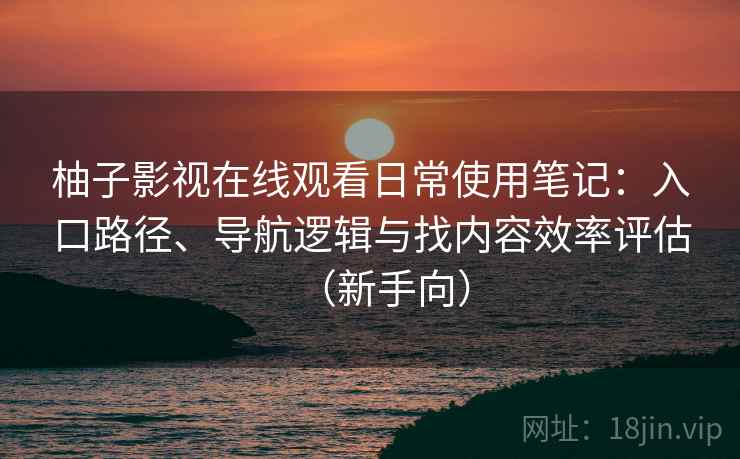 柚子影视在线观看日常使用笔记：入口路径、导航逻辑与找内容效率评估（新手向）