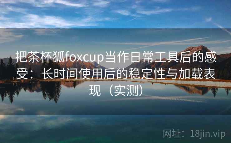 把茶杯狐foxcup当作日常工具后的感受：长时间使用后的稳定性与加载表现（实测）