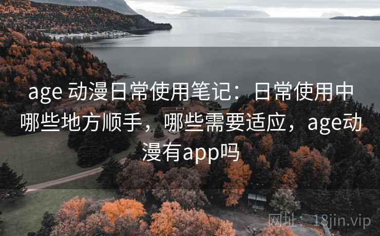 age 动漫日常使用笔记：日常使用中哪些地方顺手，哪些需要适应，age动漫有app吗